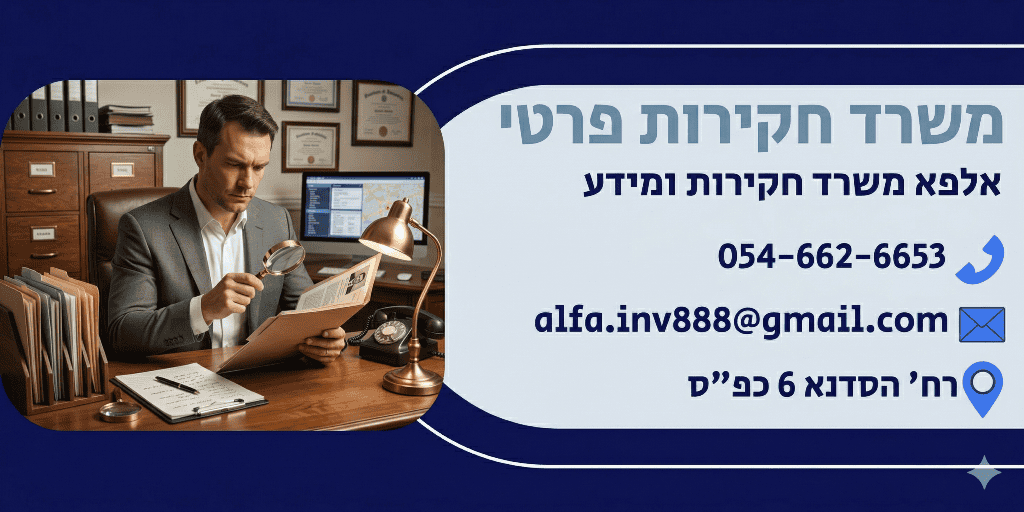 משרד חקירות פרטי